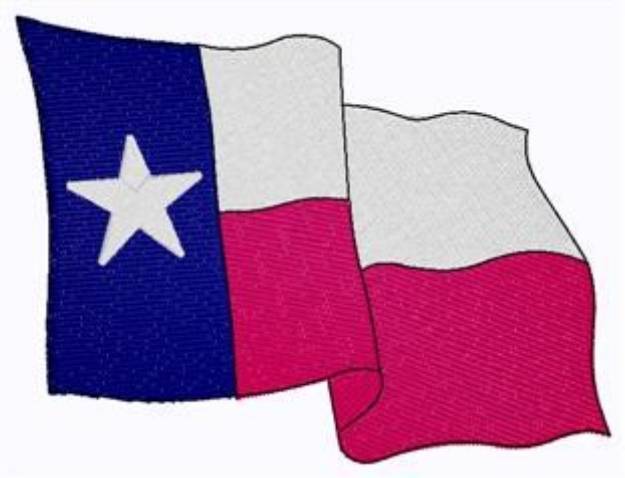 Picture of Texas Flag Machine Embroidery Design