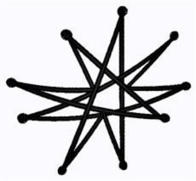 Picture of Atomic Star Machine Embroidery Design