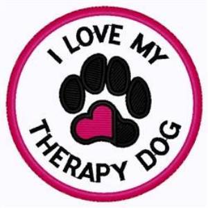 Picture of Therapy Dog Patch Machine Embroidery Design