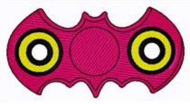Picture of Bat Fidget Spinner Machine Embroidery Design