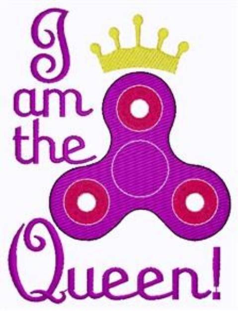 Picture of Queen Fidget Spinner Machine Embroidery Design