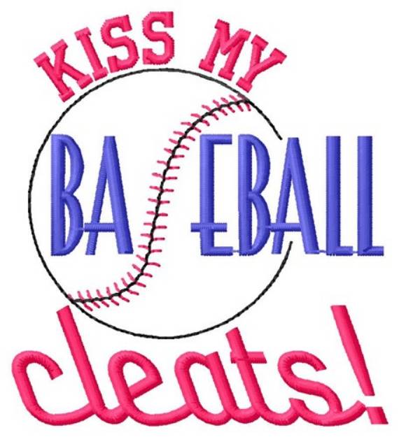 Picture of Kiss My Cleats Machine Embroidery Design