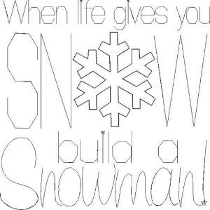 Picture of Build A Snowman Single Stitch Machine Embroidery Design