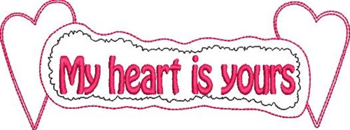 Valentines Day Heart Sign Machine Embroidery Design