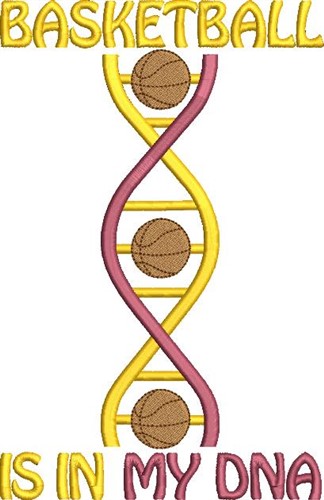 Basketball DNA Machine Embroidery Design