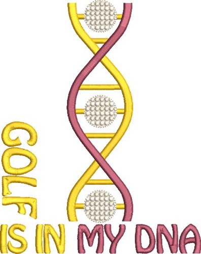 Golf DNA Machine Embroidery Design