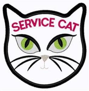 Picture of Service Cat Machine Embroidery Design