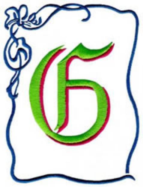 Picture of Monogram G Machine Embroidery Design