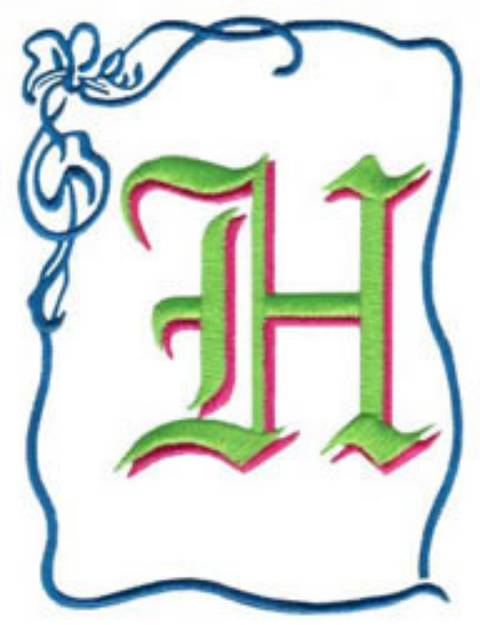 Picture of Monogram H Machine Embroidery Design