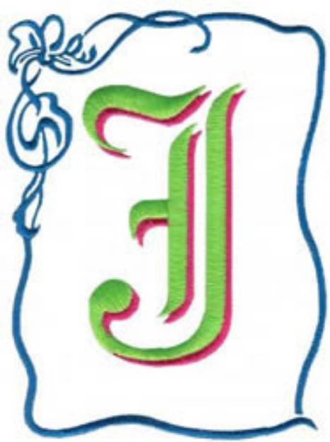 Picture of Monogram J Machine Embroidery Design