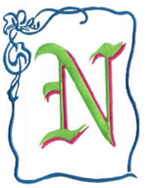 Monogram N Machine Embroidery Design | Embroidery Library at ...