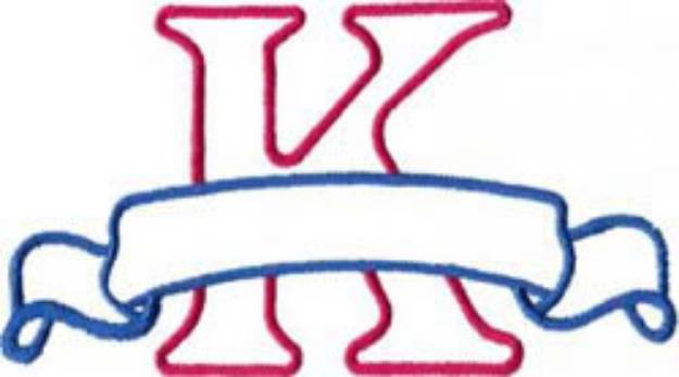 Picture of Applique Banner K Machine Embroidery Design