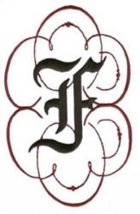 Picture of Monogram F Machine Embroidery Design