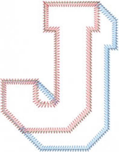 Picture of Zig Zag j Machine Embroidery Design