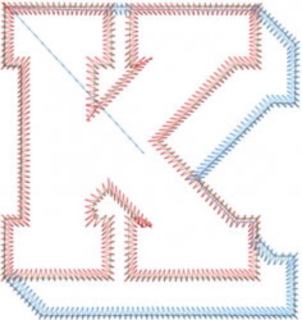 Picture of Zig Zag k Machine Embroidery Design