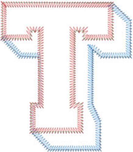 Picture of Zig Zag t Machine Embroidery Design