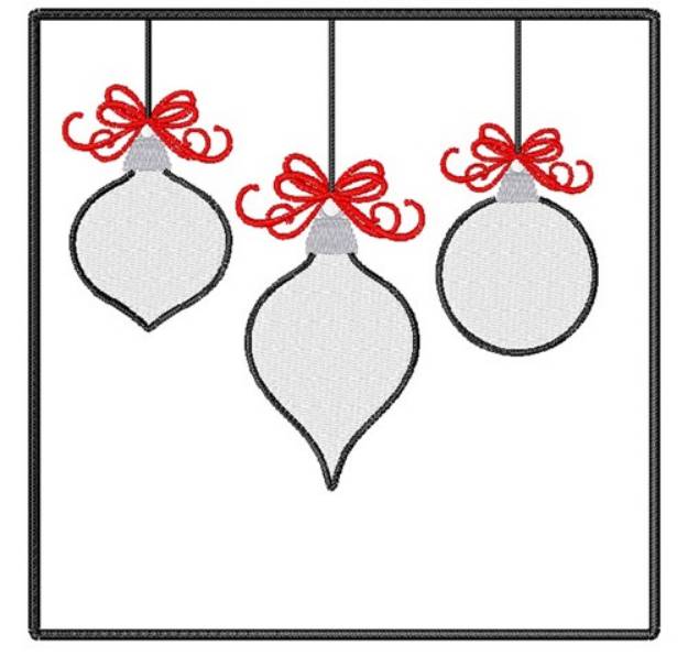Picture of Holiday Ornaments Machine Embroidery Design