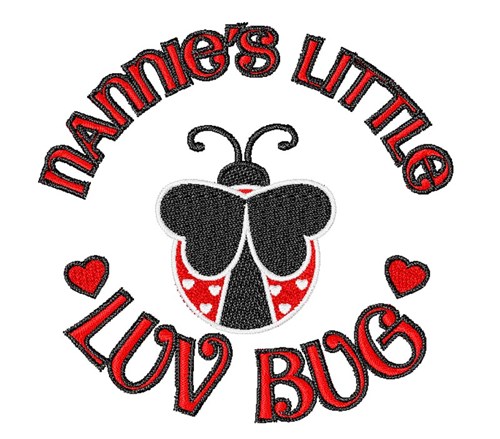 Nannie's Little Luv Bug Machine Embroidery Design