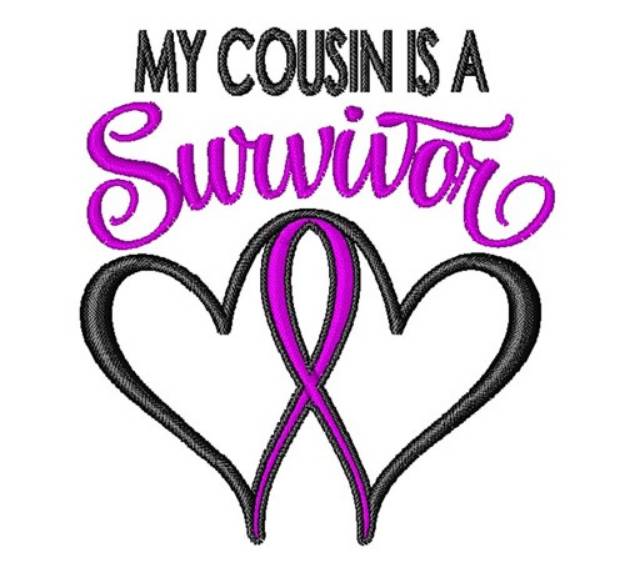 Picture of Cousin Is Survivor Machine Embroidery Design