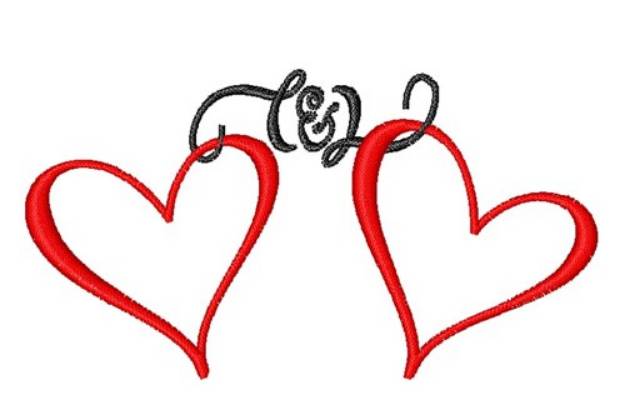 Picture of Love Hearts Machine Embroidery Design