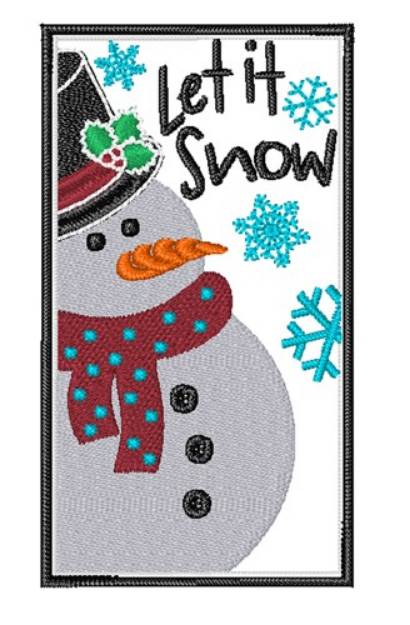 Picture of Let It Snow Machine Embroidery Design