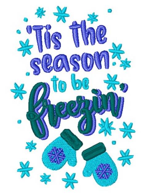 Picture of Season To Be Freezin Machine Embroidery Design