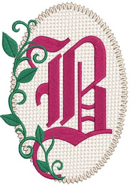 Picture of Olde English Monogram B Machine Embroidery Design