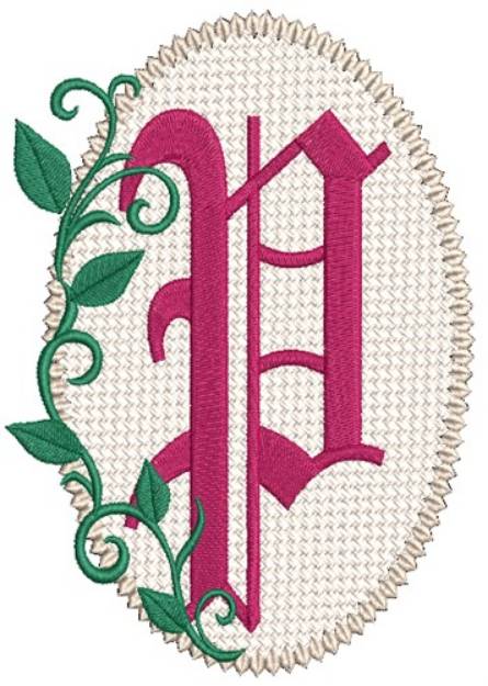 Picture of Olde English Monogram P Machine Embroidery Design