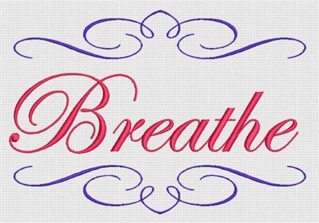 Picture of Breathe Machine Embroidery Design