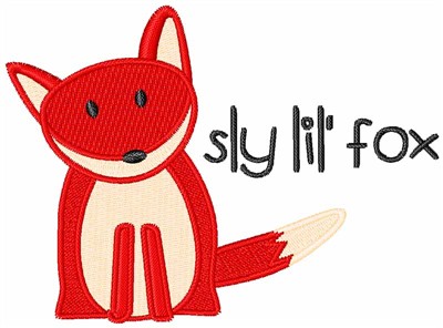 Sly Lil Fox Machine Embroidery Design
