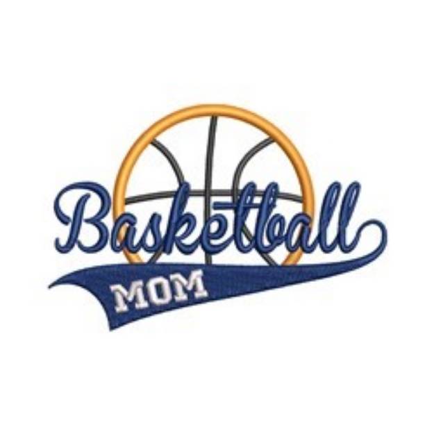 Picture of Basketball Mom Machine Embroidery Design