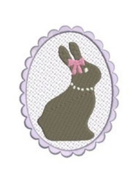 Picture of Scallop Bunny Girl Machine Embroidery Design