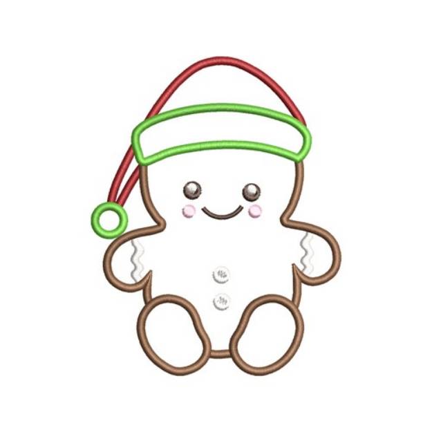 Picture of Gingerbread Santa Machine Embroidery Design