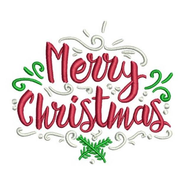 Picture of Merry Christmas Machine Embroidery Design