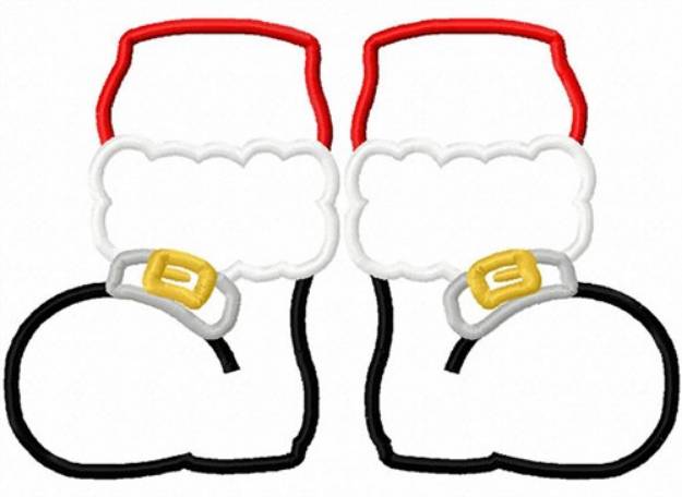 Picture of Santa Feet Applique Machine Embroidery Design