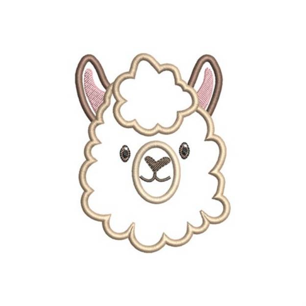 Picture of Llama Applique Machine Embroidery Design