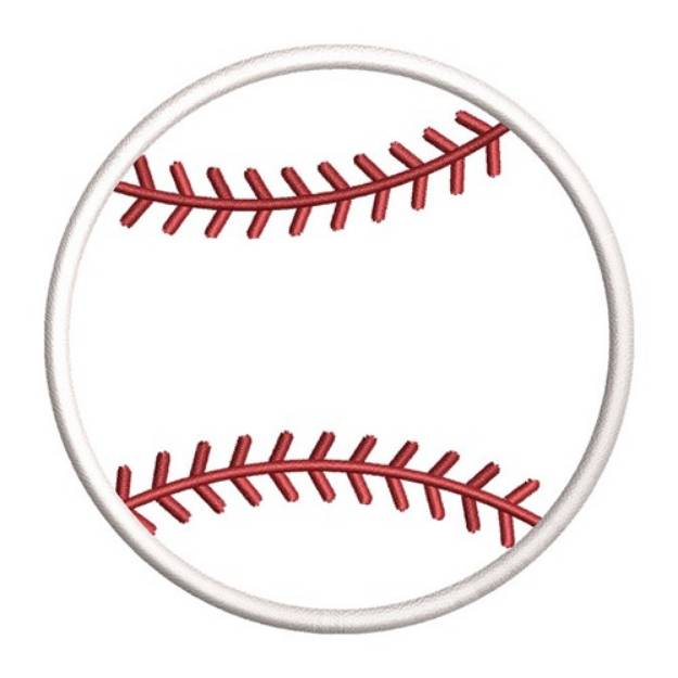 Picture of Baseball Applique Machine Embroidery Design