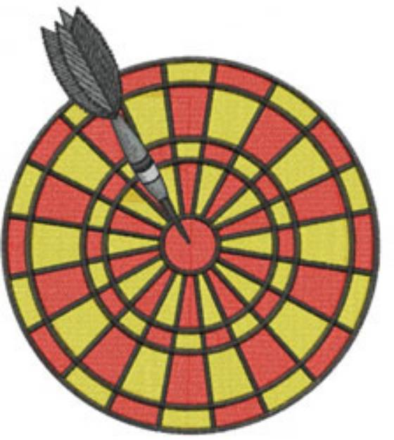 Picture of DART BOARD w/DART Machine Embroidery Design