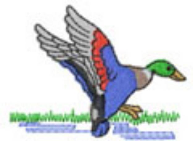 Picture of Mallard Landing Machine Embroidery Design