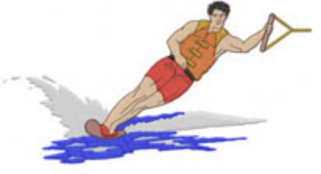 Picture of WATER SKIER Machine Embroidery Design