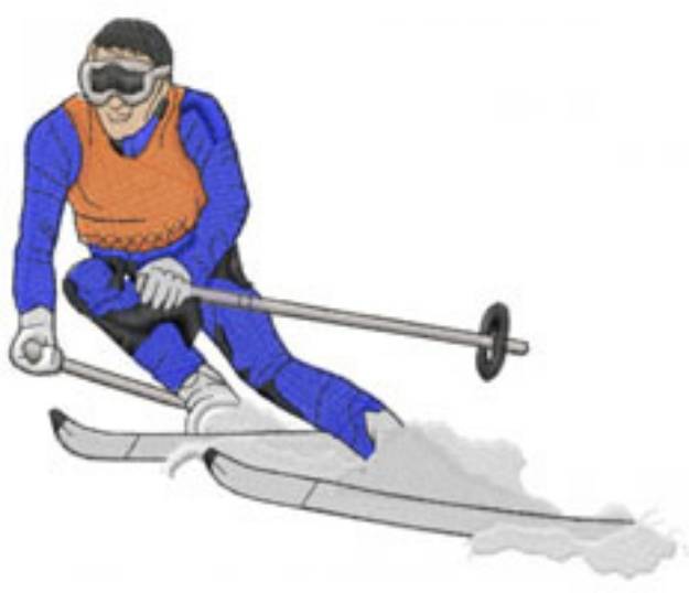 Picture of DOWNHILL RACER Machine Embroidery Design