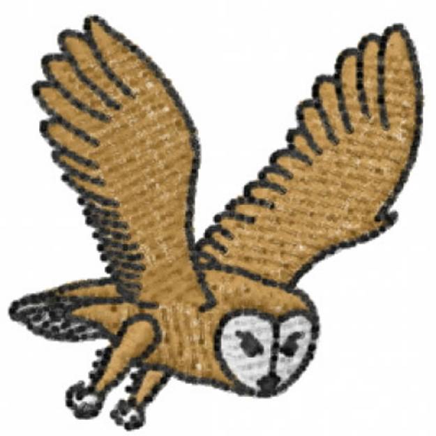 Picture of Flying Owl 1 Machine Embroidery Design