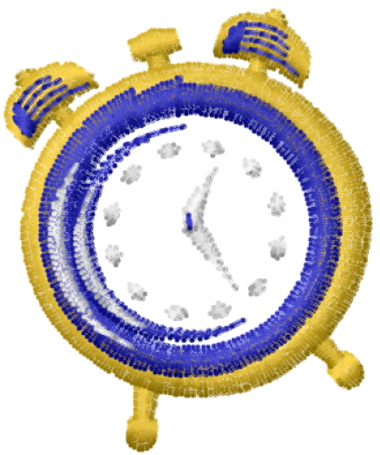 Alarm Clock 1 Machine Embroidery Design