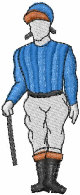 Picture of Jockey and Stick Machine Embroidery Design