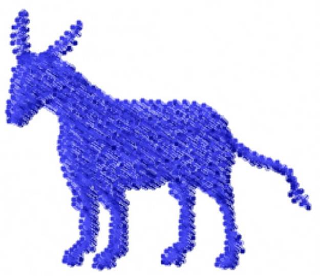 Picture of Democrat Donkey Silouette Machine Embroidery Design