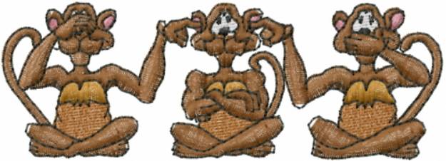 Picture of Hear No Evil Machine Embroidery Design