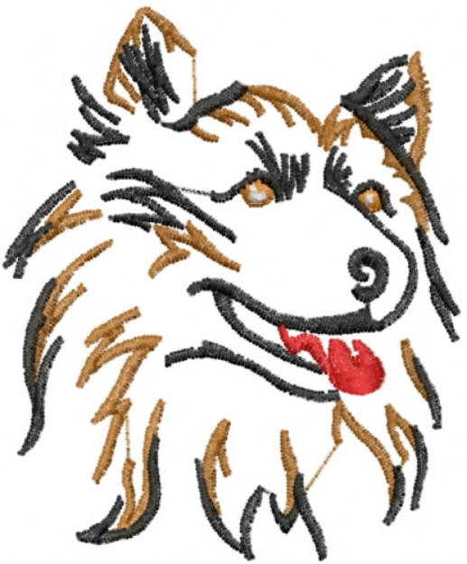 Picture of Keeshond Machine Embroidery Design