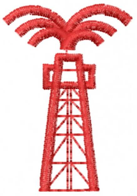 Picture of Oil Derrick Machine Embroidery Design