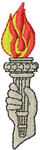 Olympic Torch Machine Embroidery Design