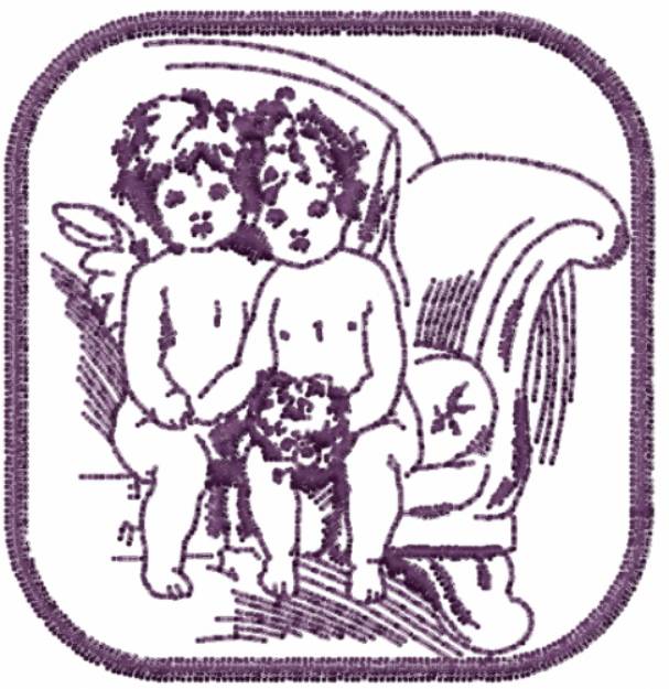 Picture of Cherubs Machine Embroidery Design